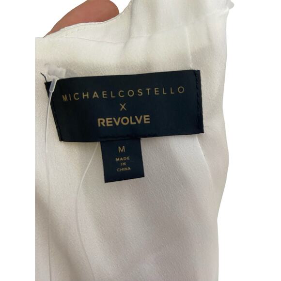Michael Costello X Revolve Tessa Midi Dress Chain Strap Party Bridal Classy M - Picture 11 of 13